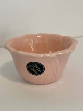 NWT Luna & Sage Hand Painted Pink Floral Ceramic Small Bowls Set of 4